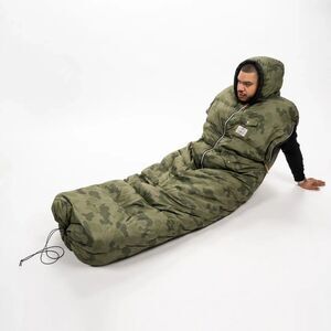 Poler Reversible Napsack Wearable Sleeping Bag - Furry Camo / Black - Size Large